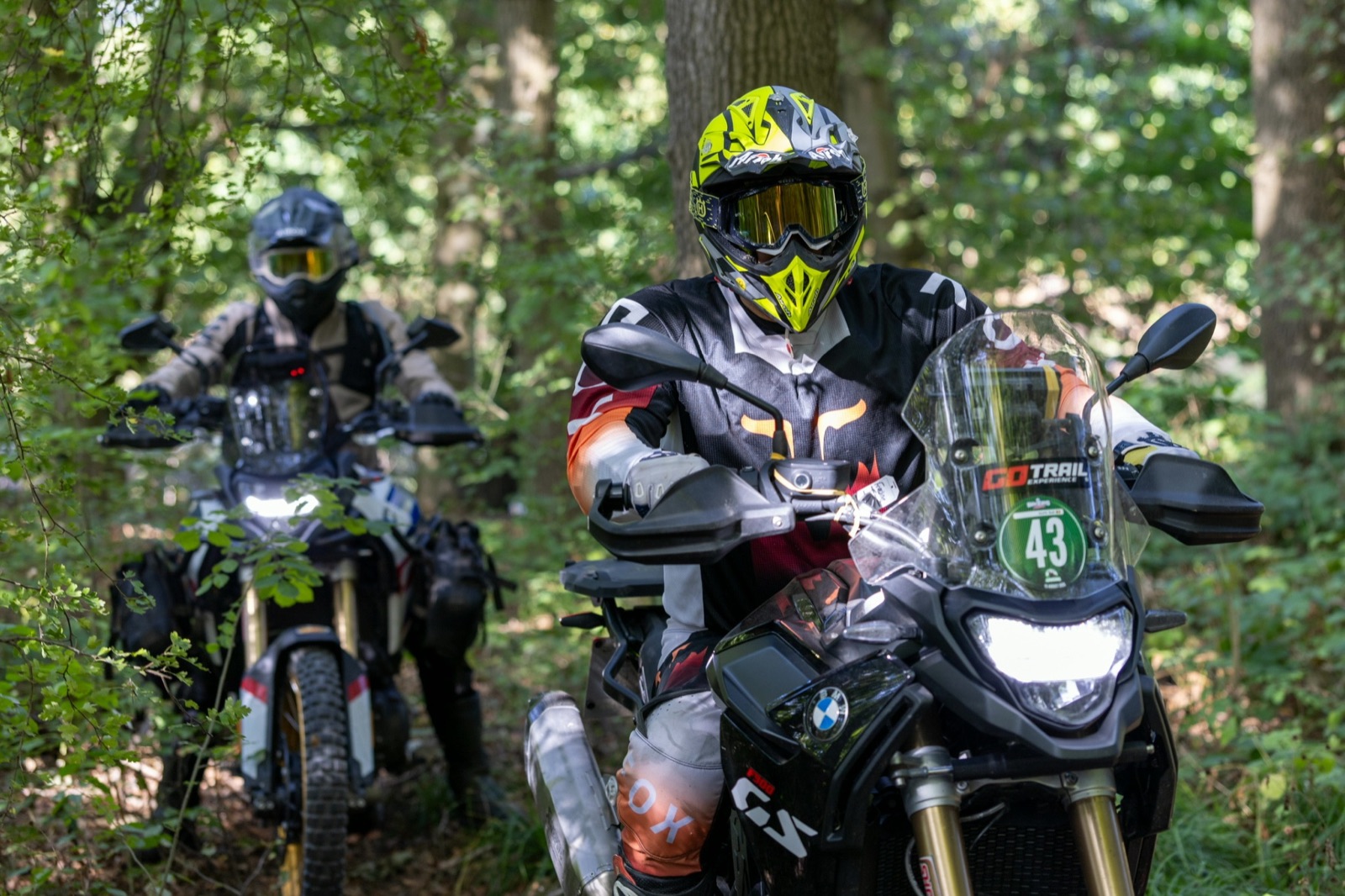 Deux motards dans les bois